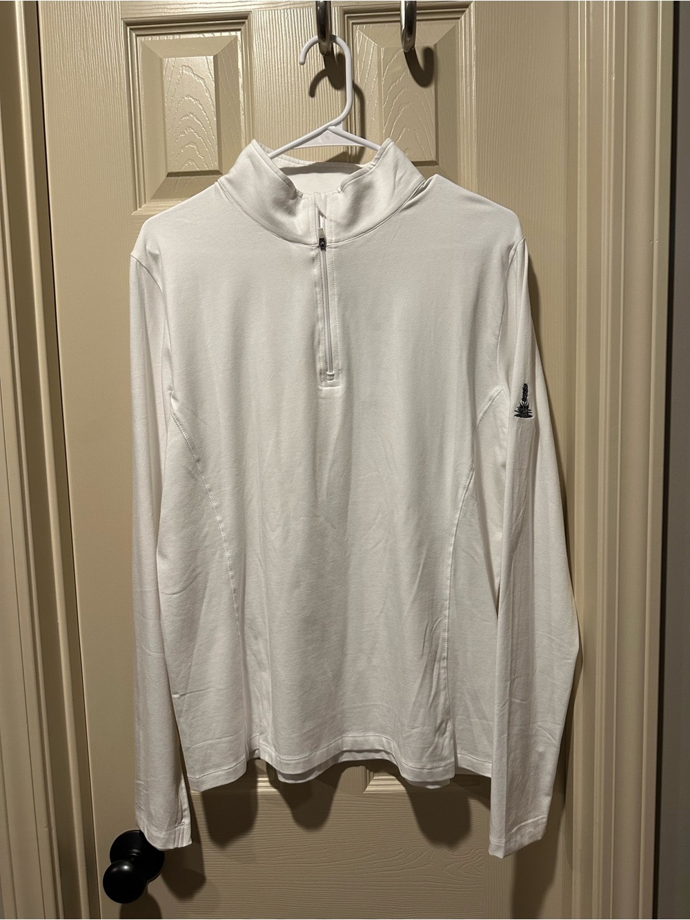 TASC Women's White Quarter-Zip Performance Pullover Prairie Dunes Country Club